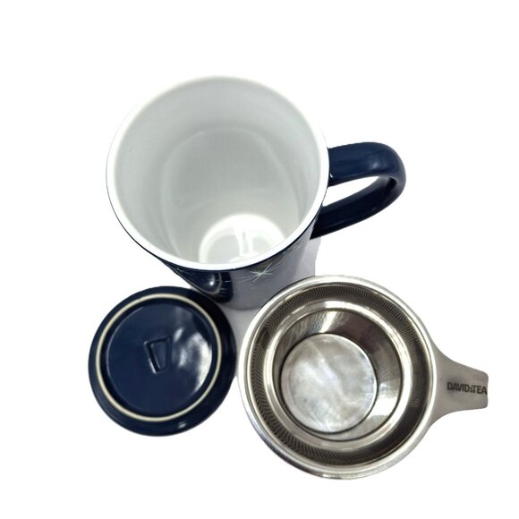 Davids Tea Perfect Mug Lid Infuser Starry Sky Color Changing Retired READ 12 oz - Picture 8 of 10